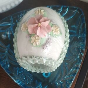 Panoramic Diorama Sugar Egg Vintage Easter Host Holiday Decor Cake Dessert